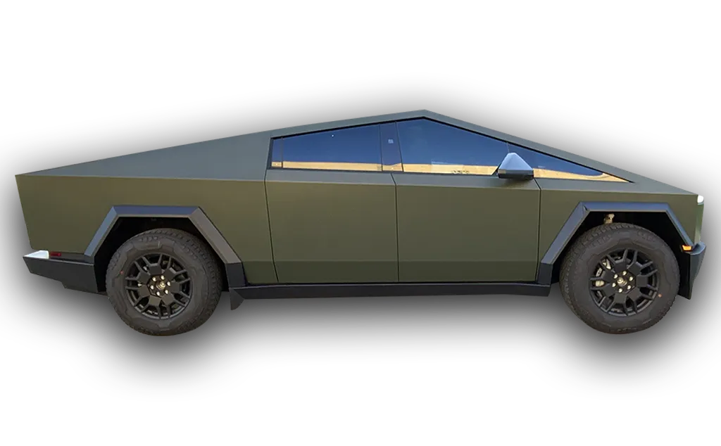 Contour Graphix Vehicle Wrap 8 Cyber Truck Green Matte Right