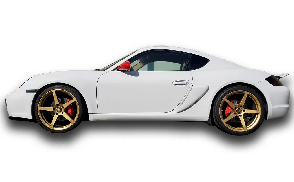 Restyling Color Change Vehicle Wrap White Porsche Left 2