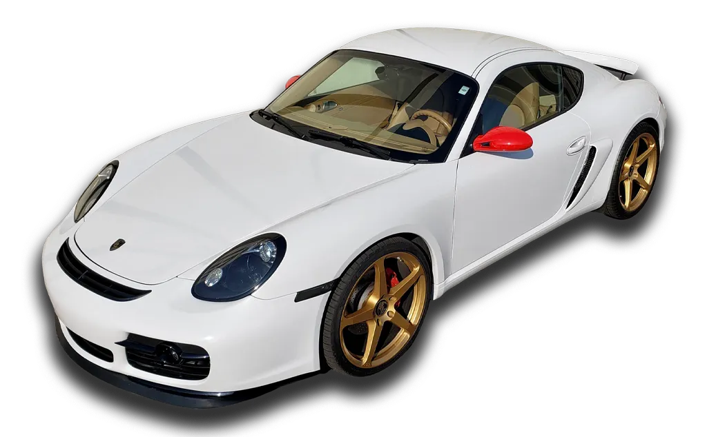 Restyling Color Change Vehicle Wrap White Porsche Left