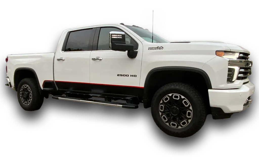 Restyling Vehicle Wrap White Truck Right