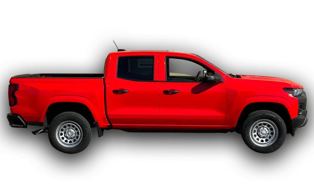 Vehicle Wrap Color Change Red Truck Right